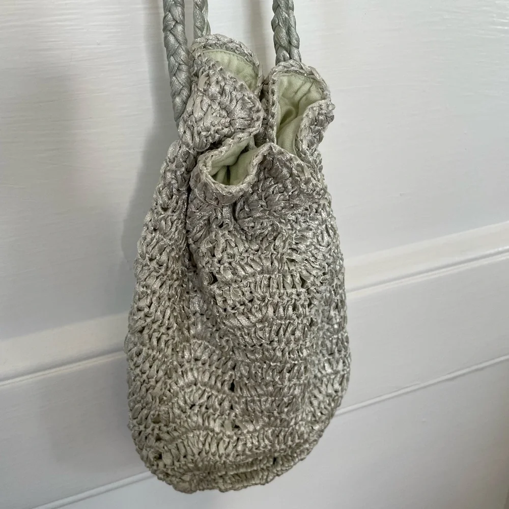 LOVESHACKFANCY Karelia Macrame Style Bag - Mint - New With Tags - Picture 3 of 8